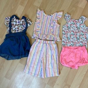 Three separate 18 months outfits by wonder nation & Carters